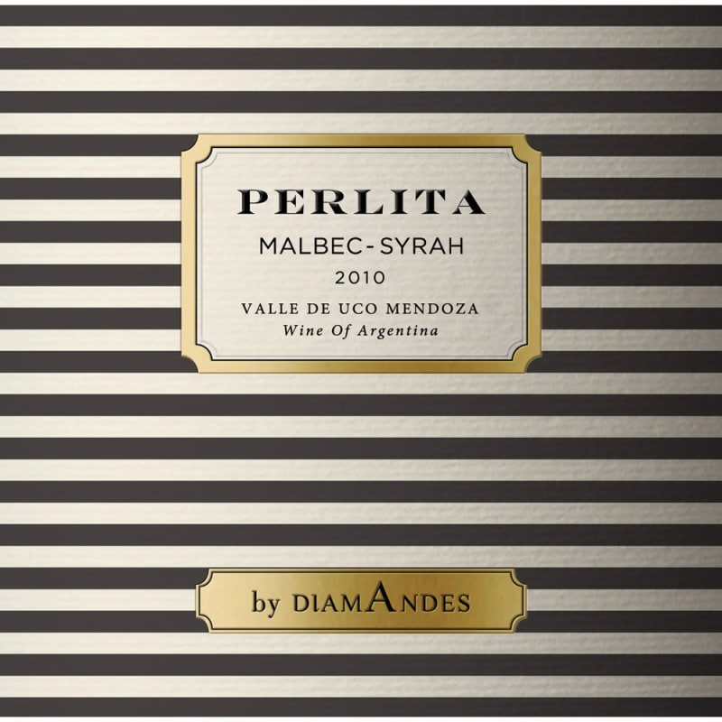 Bodega DiamAndes Perlita Malbec-Syrah 2010 Front Label