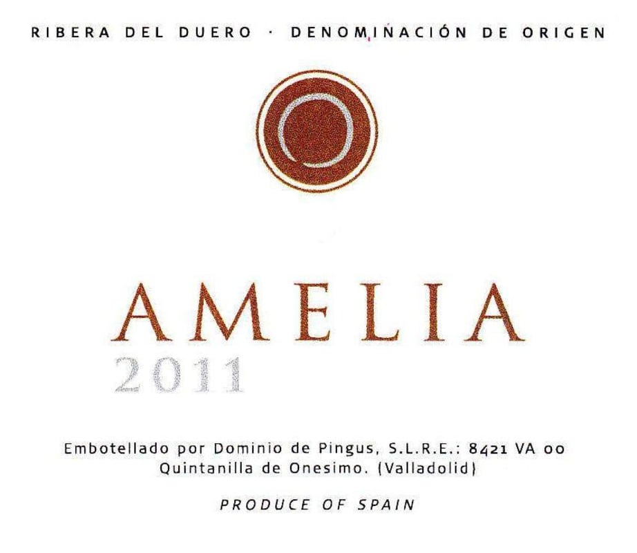 Dominio de Pingus Amelia 2011 Front Label