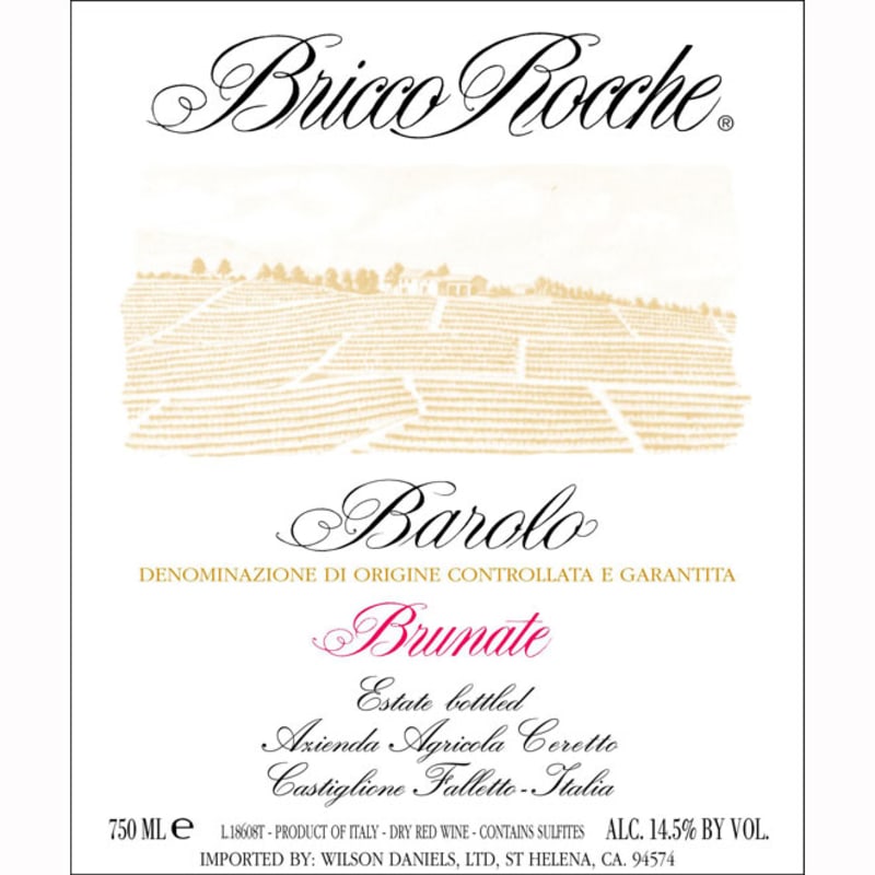 Ceretto Barolo Brunate 2007 Front Label
