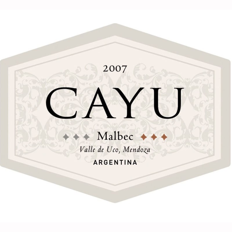 Cayu Malbec 2007 Front Label