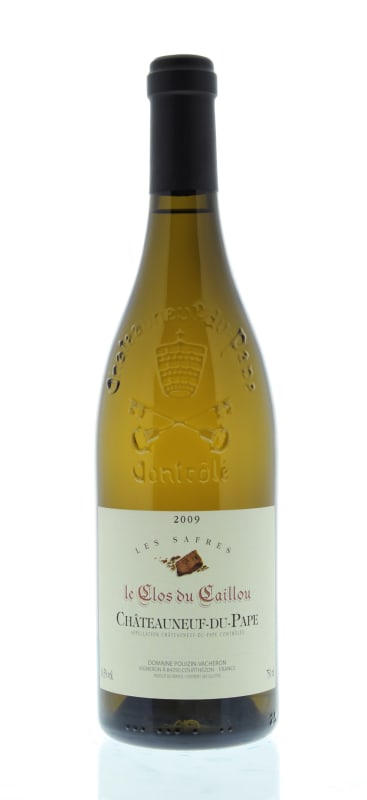 Clos du Caillou Chateauneuf-du-Pape Les Safres Blanc 2009 Front Bottle Shot