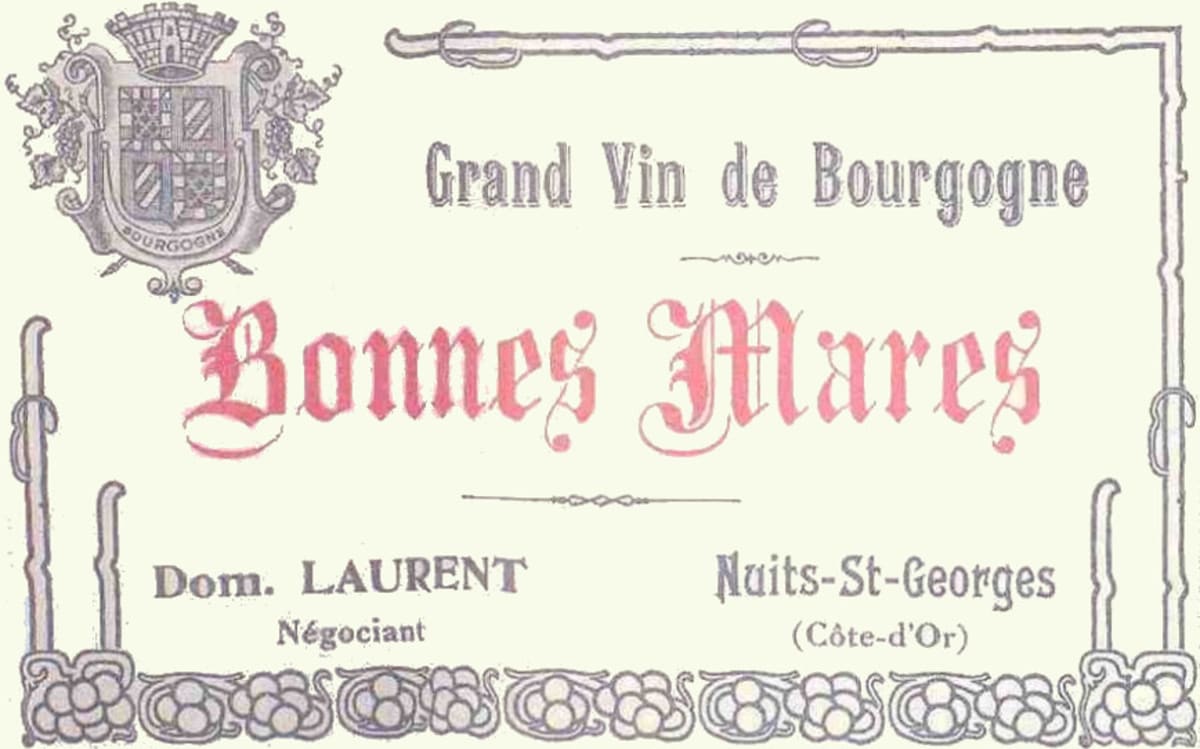Dominique Laurent Bonnes Mares Vieilles Vignes Grand Cru 2004 Front Label