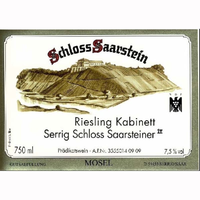 Schloss Saarstein Riesling Kabinett 2010 Front Label