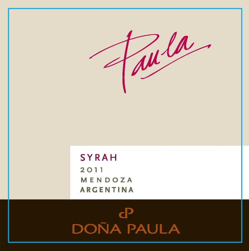 Dona Paula Paula Series Syrah 2011 Front Label
