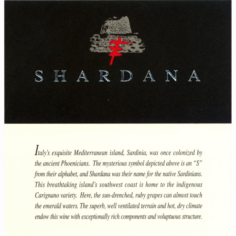 Shardana 2007 Front Label