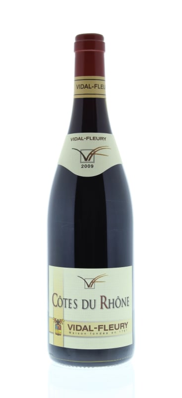 Vidal-Fleury Cotes du Rhone 2009 Front Bottle Shot