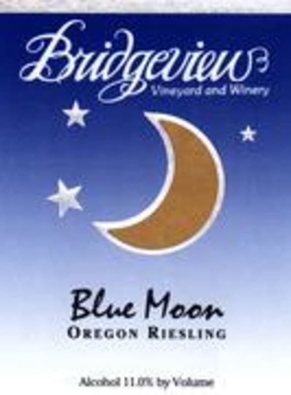 Bridgeview Blue Moon Riesling Front Label