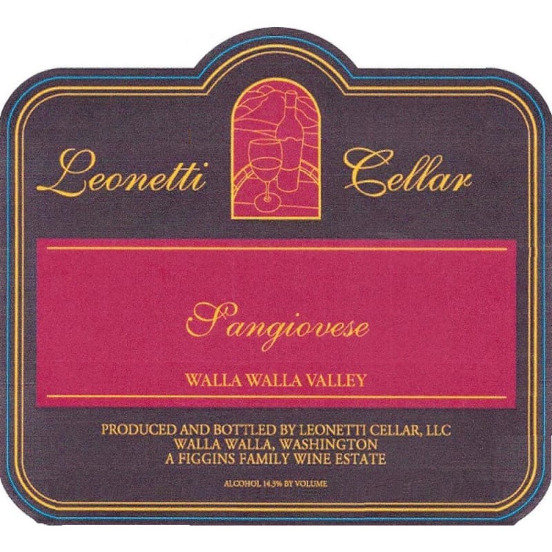 Leonetti Walla Walla Valley Sangiovese 2009 Front Label