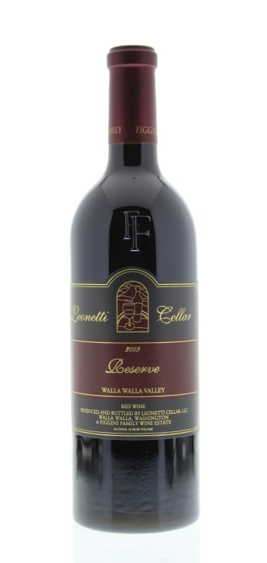 Leonetti Reserve 2009 Front Bottle Shot