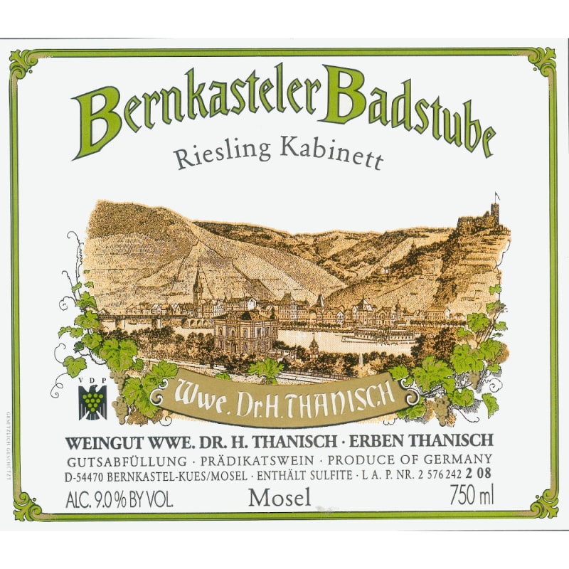 Dr. H. Thanisch (Erben Müller-Burggraef) Bernkasteler Badstube Riesling Kabinett 2010 Front Label