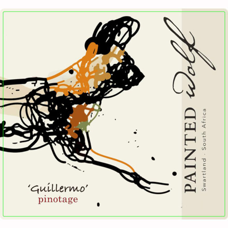 Painted Wolf Guillermo Pinotage 2010 Front Label