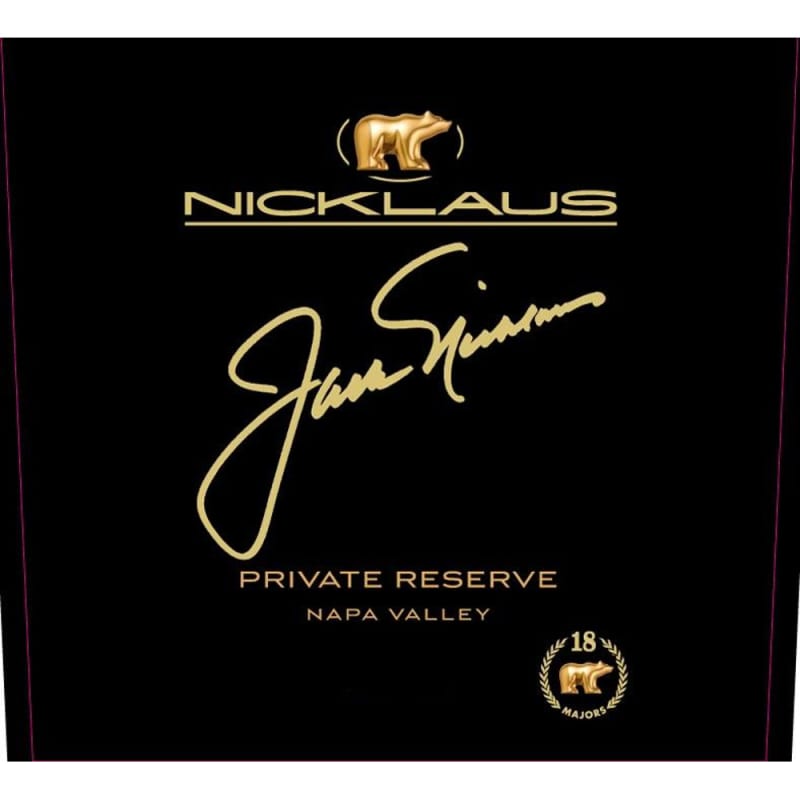 Jack Nicklaus Private Reserve 2009 Front Label