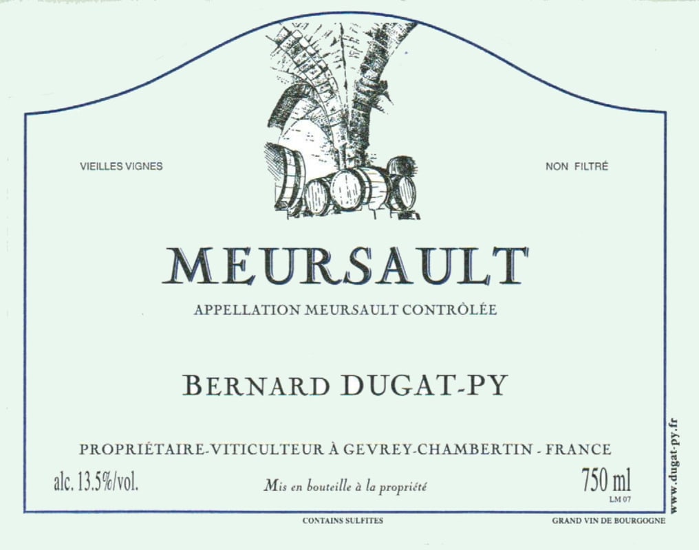 Dugat-Py Meursault 2010 Front Label