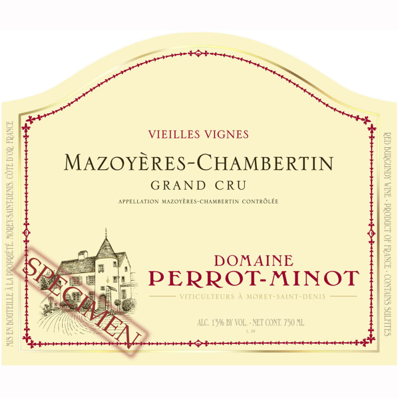 Domaine Perrot-Minot Mazoyeres Chambertin (scuffed label) 2003 Front Label