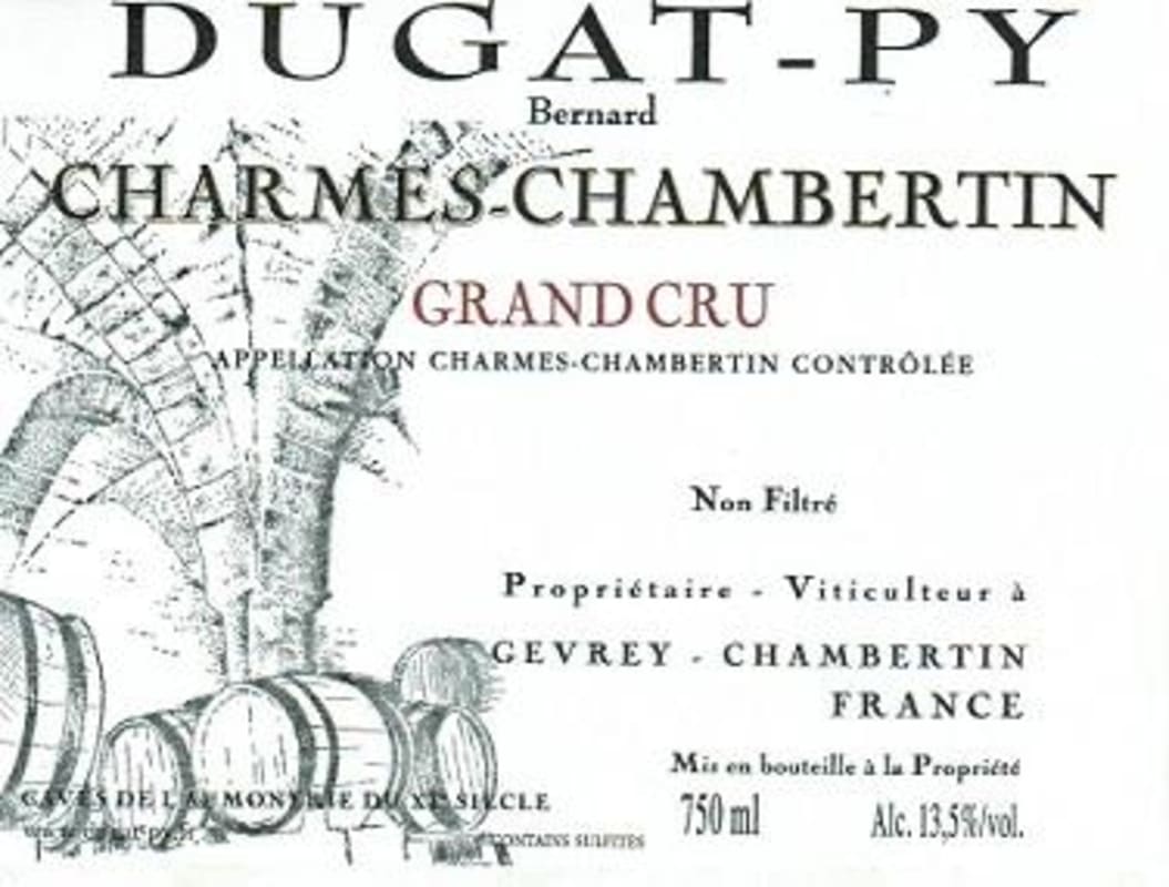 Dugat-Py Charmes-Chambertin Grand Cru 2012 Front Label