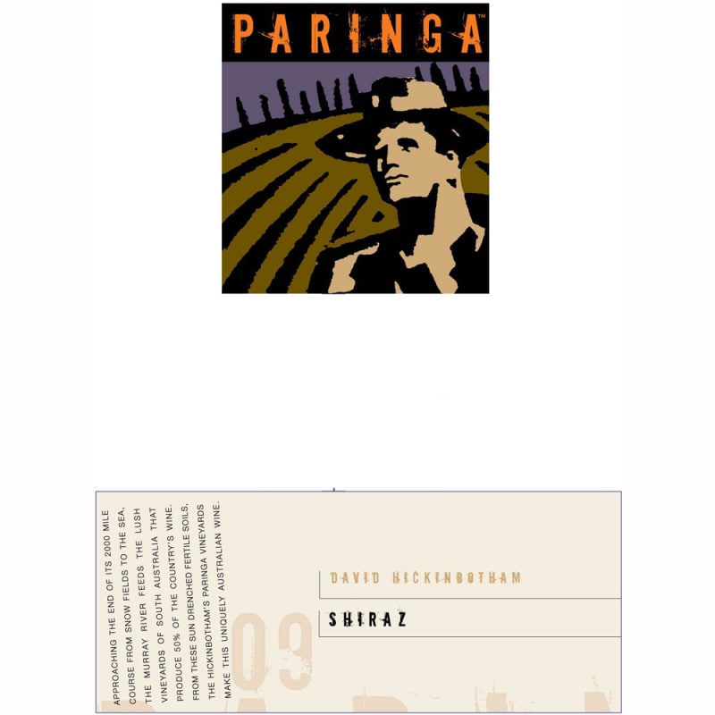Paringa Shiraz 2009 Front Label