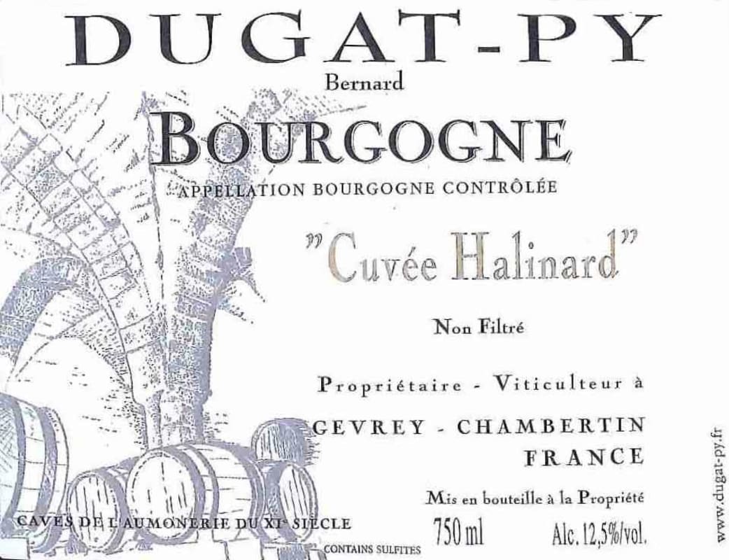 Dugat-Py Gevrey Chambertin Cuvee Halinard 2011 Front Label
