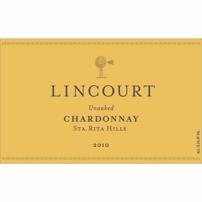 Lincourt Unoaked Chardonnay 2010 Front Label