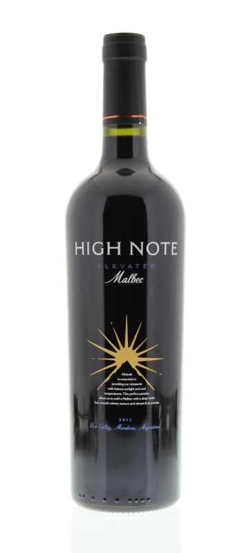 High Note Elevated Malbec 2010 Front Bottle Shot
