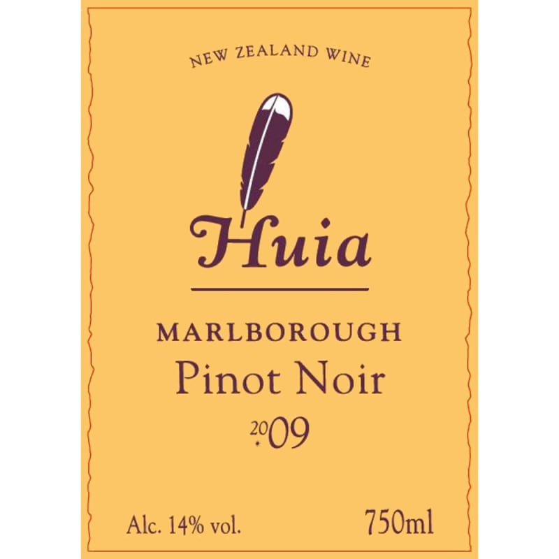 Huia Pinot Noir 2009 Front Label