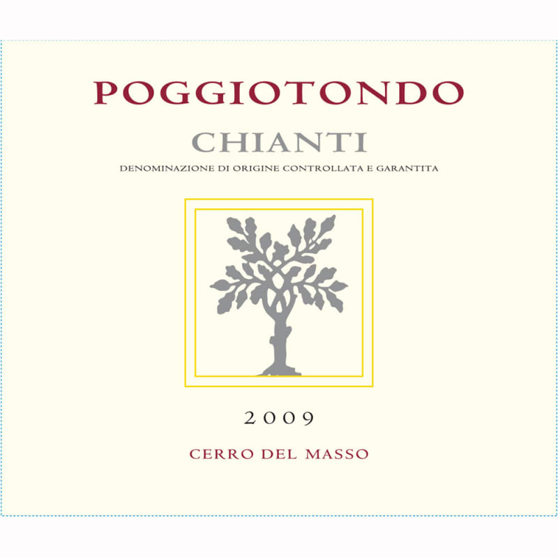 Poggiotondo Chianti 2009 Front Label