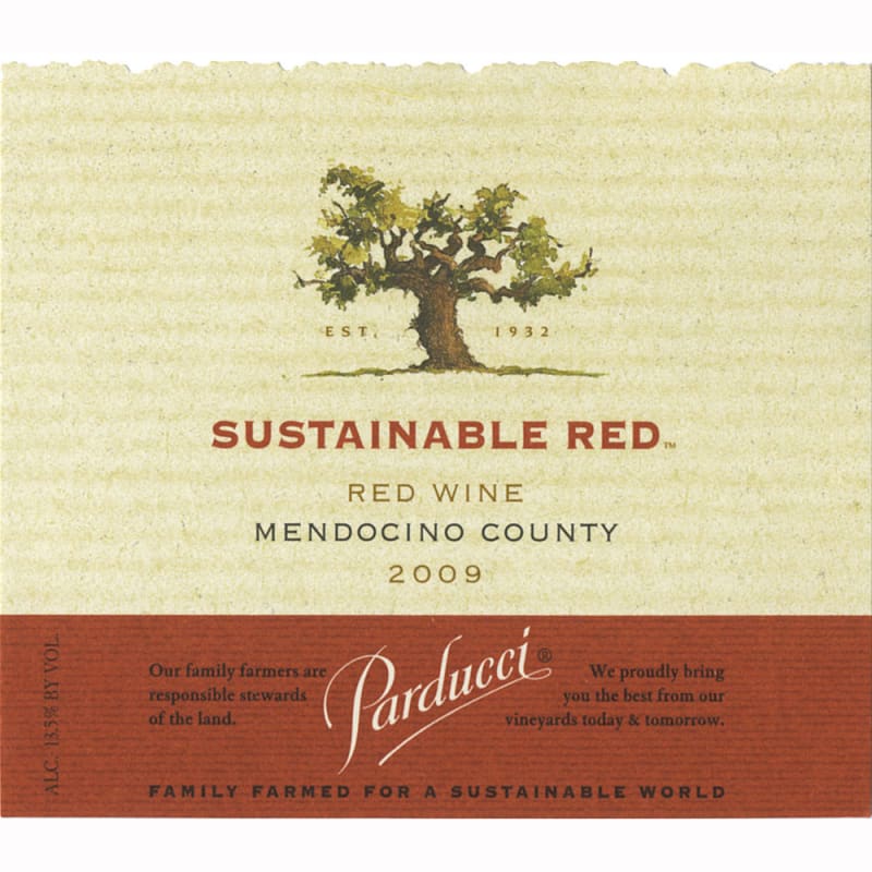 Parducci Sustainable Red Blend 2009 Front Label