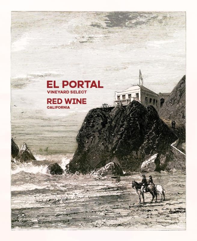 El Portal Vineyard Select Red Wine 2015 Front Label