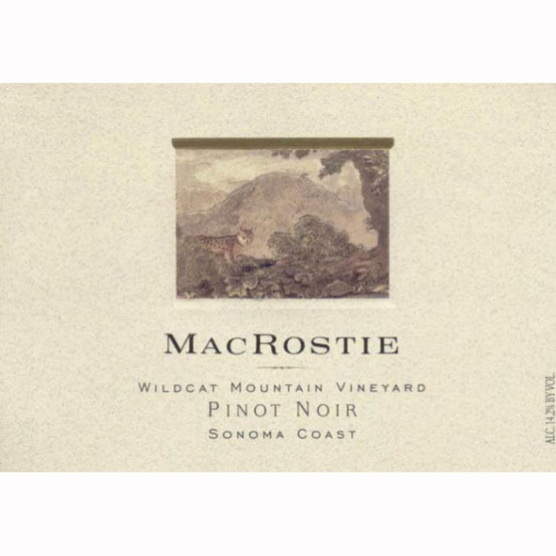 MacRostie Wildcat Mountain Vineyard Pinot Noir 2008 Front Label