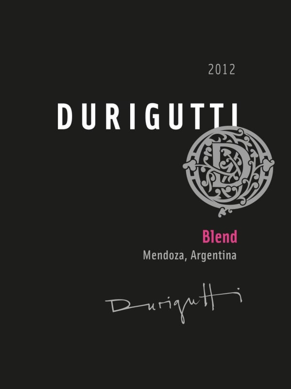 Durigutti Red Blend 2012 Front Label