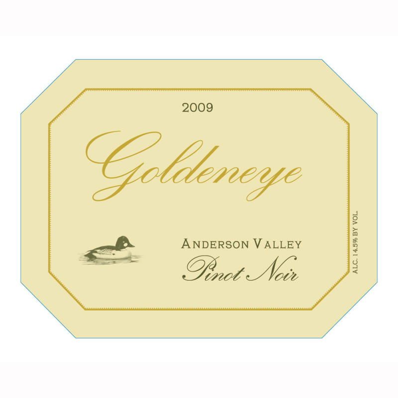 Goldeneye Anderson Valley Pinot Noir 2009 Front Label
