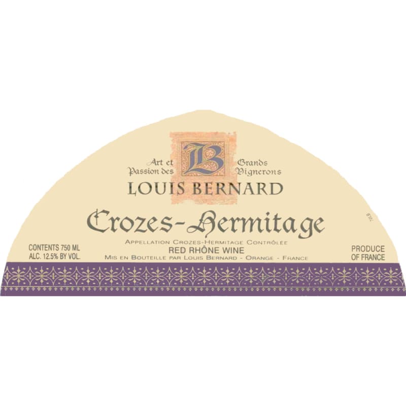 Louis Bernard Crozes Hermitage 2008 Front Label