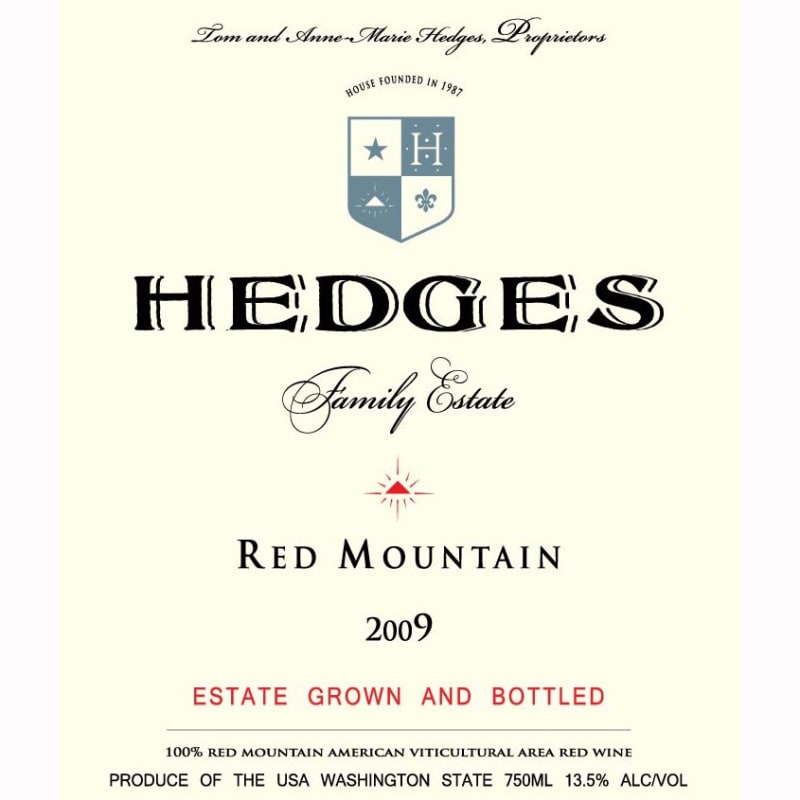 Hedges Family Estate Red Mountain 2009 Front Label