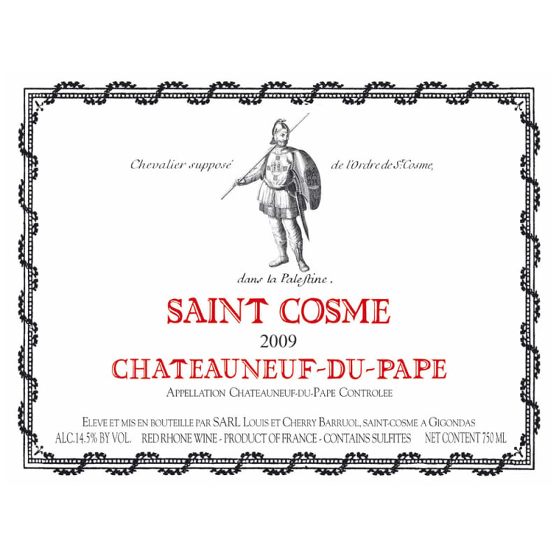 Chateau de Saint Cosme Chateauneuf-du-Pape 2009 Front Label