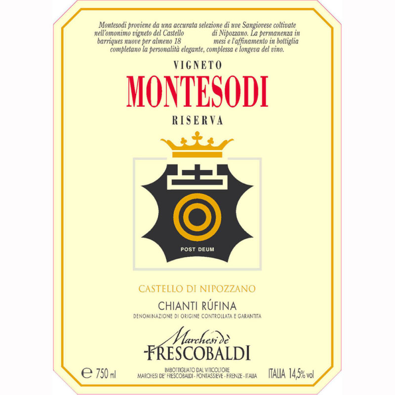 Frescobaldi Nipozzano Montesodi Chianti Rufina 2006 Front Label