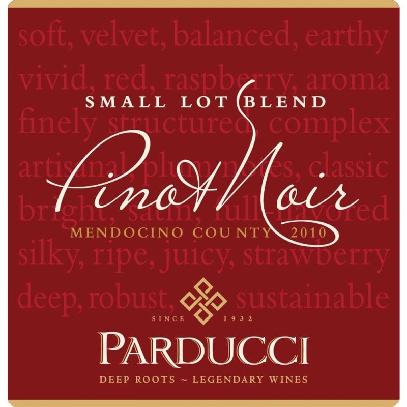 Parducci Small Lot Blend Pinot Noir 2010 Front Label