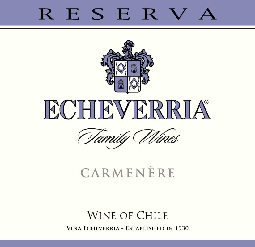 Echeverria Reserva Carmenere 2011 Front Label