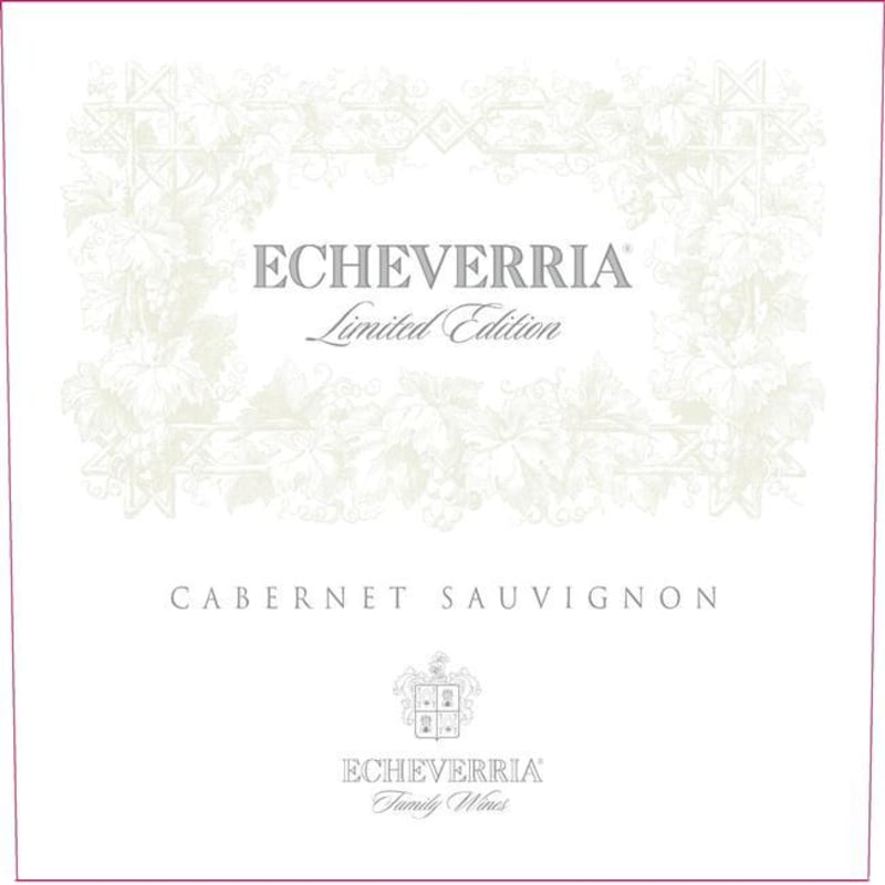 Echeverria Limited Edition Cabernet Sauvignon 2010 Front Label