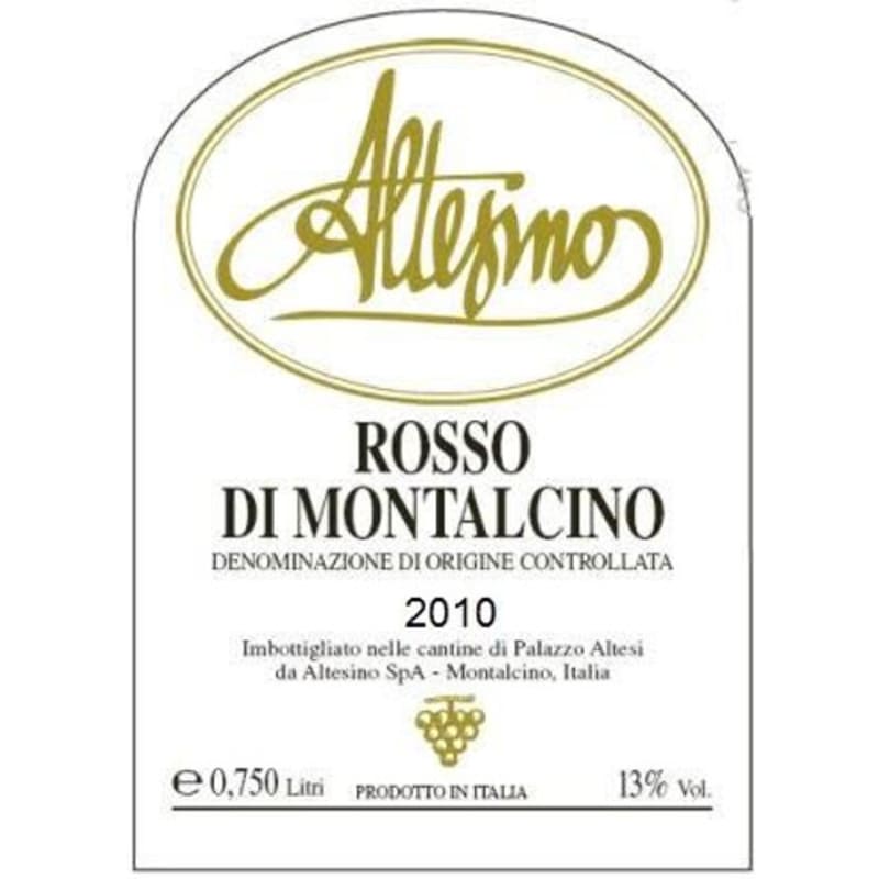 Altesino Rosso di Montalcino 2010 Front Label