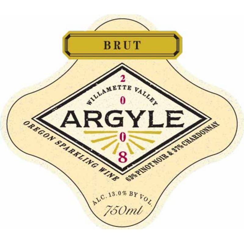 Argyle Vintage Brut 2008 Front Label