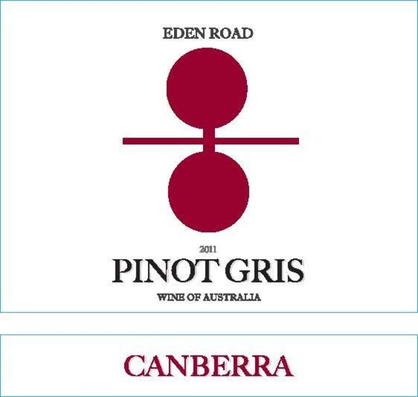 Eden Road Pinot Gris 2011 Front Label