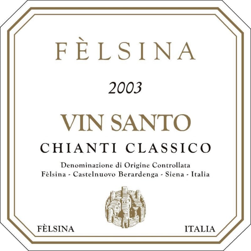 Felsina Vin Santo del Chianti Classico (375ML half-bottle) 2003 Front Label