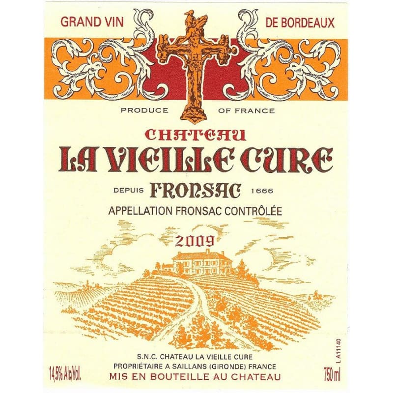 Chateau La Vieille Cure 2009 Front Label