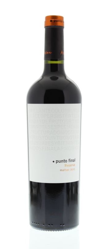 Bodegas Renacer Punto Final Malbec Reserva 2010 Front Bottle Shot