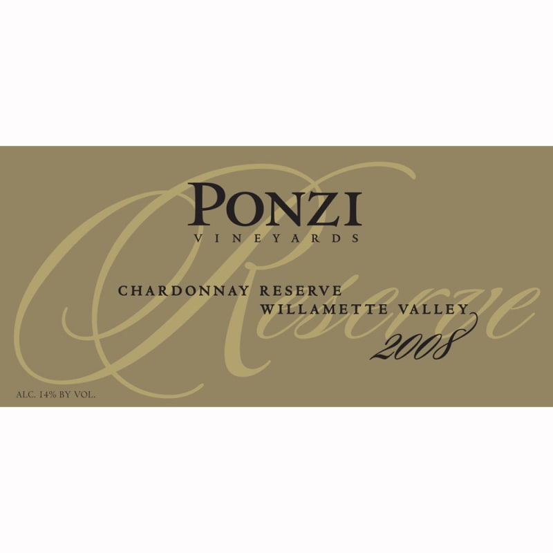 Ponzi Willamette Valley Reserve Chardonnay 2008 Front Label