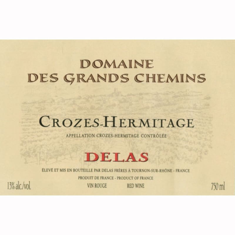 Delas Crozes-Hermitage Domaine des Grands Chemins 2009 Front Label