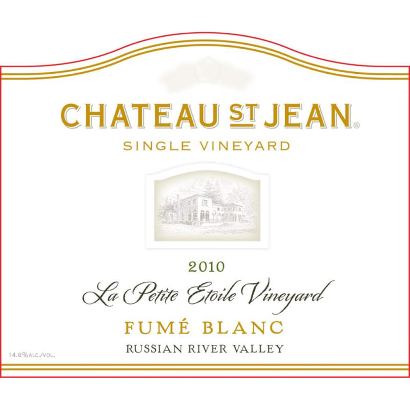 Chateau St. Jean La Petite Etoile Fume Blanc 2010 Front Label
