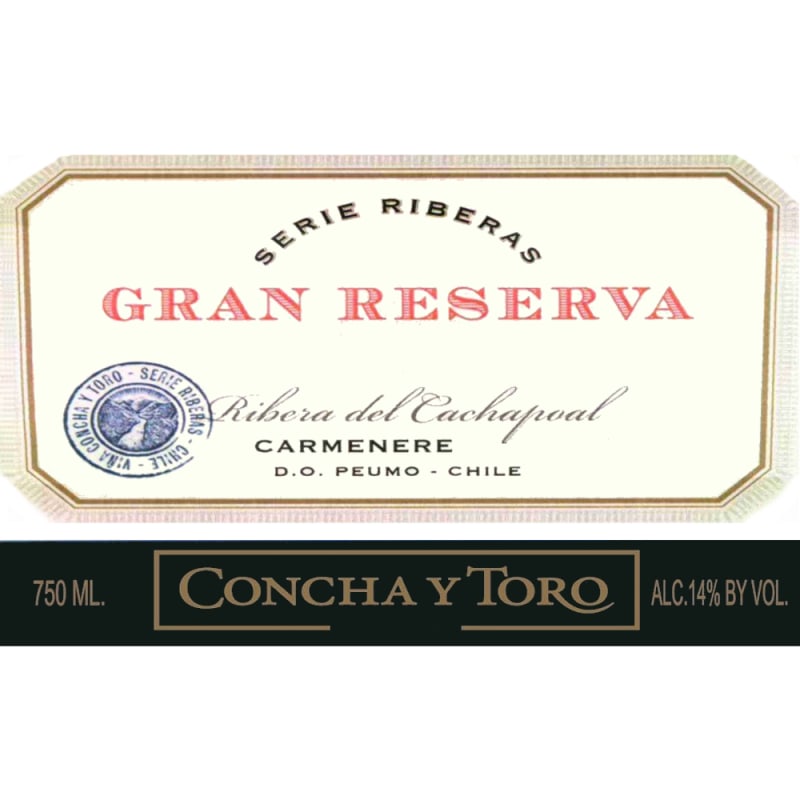 Concha y Toro Gran Reserva Serie Riberas Carmenere 2009 Front Label