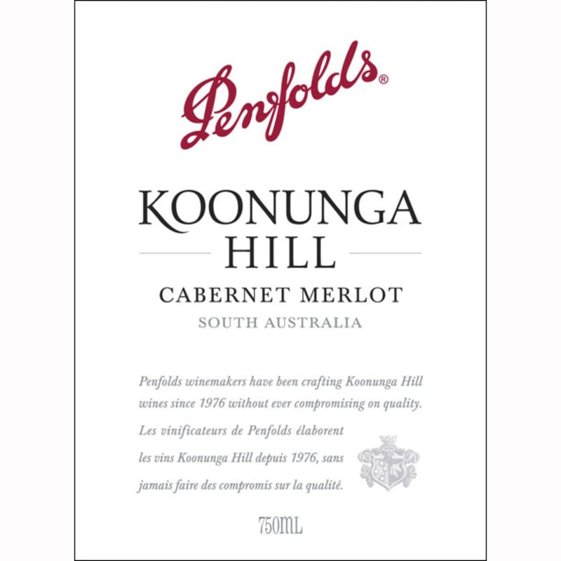 Penfolds Koonunga Hill Cabernet-Merlot 2010 Front Label