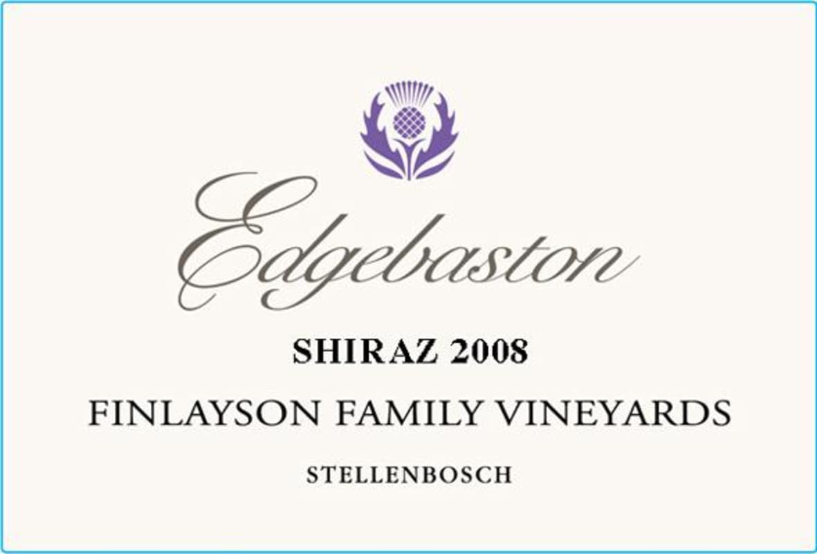 Edgebaston Shiraz 2008 Front Label