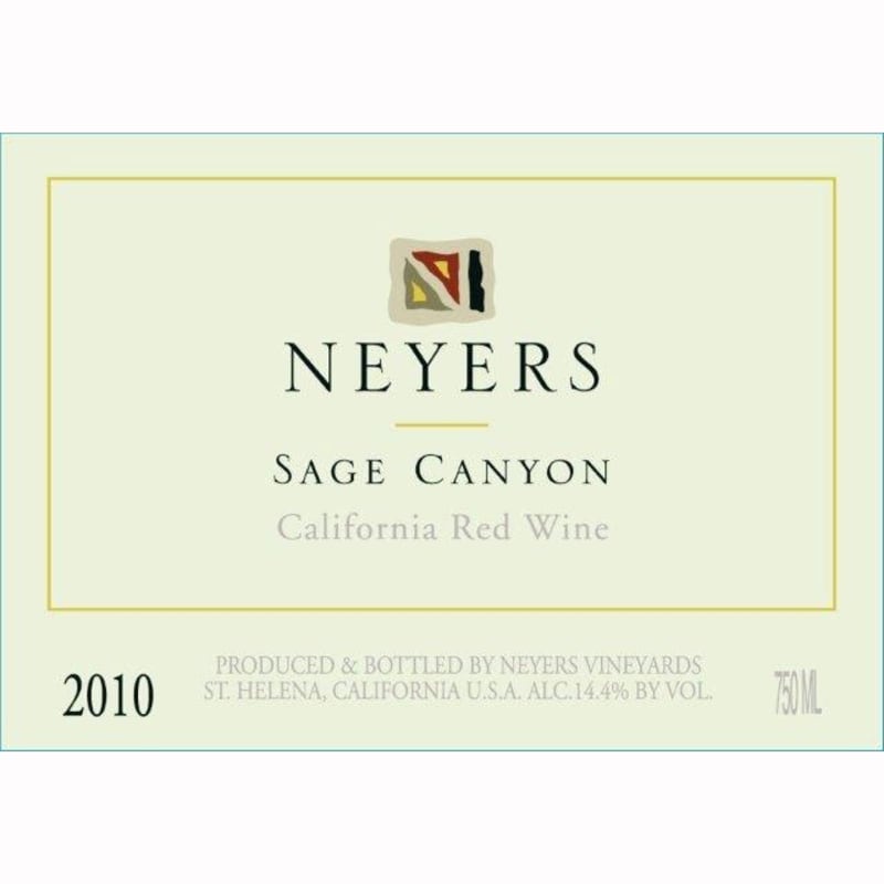 Neyers Sage Canyon Red 2010 Front Label